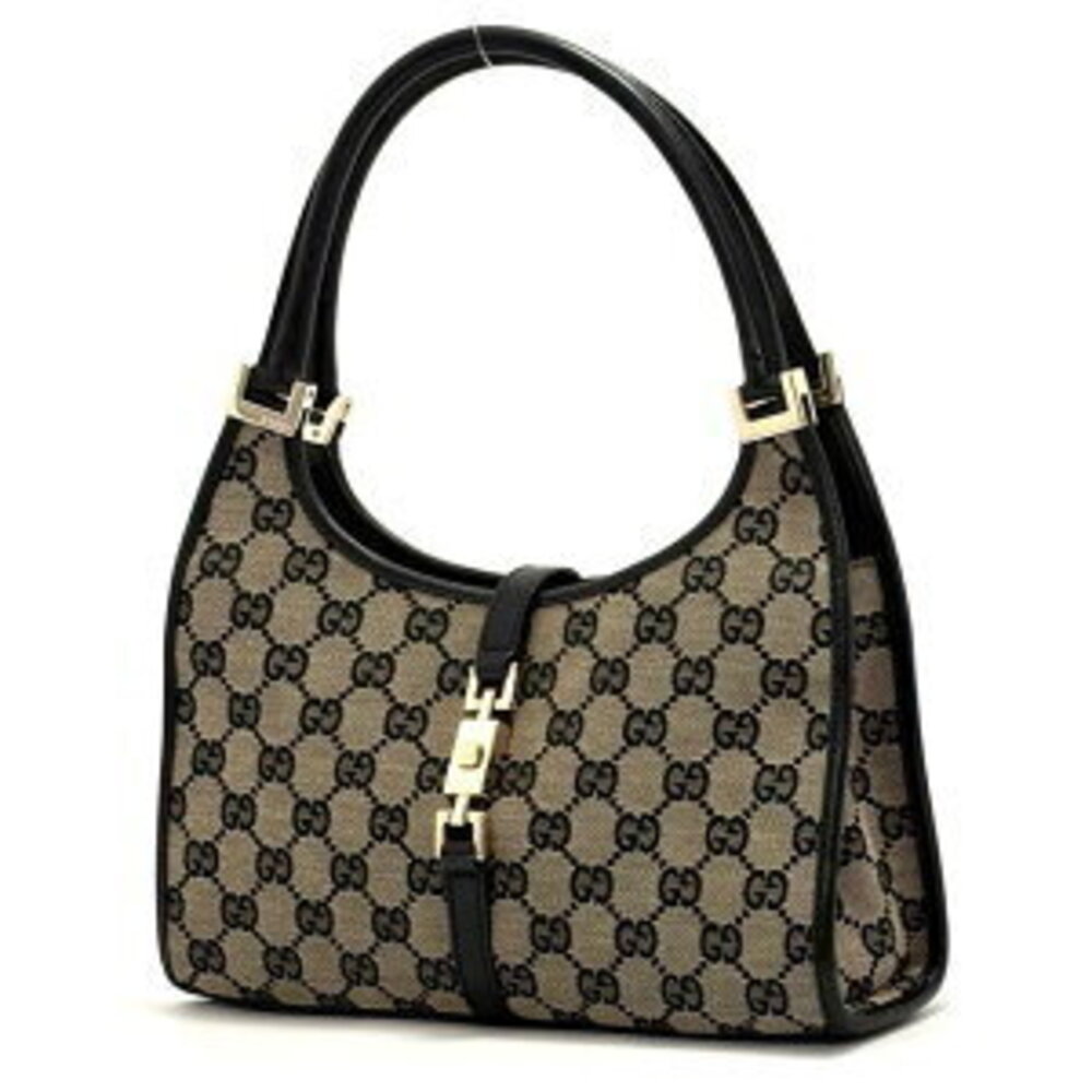 Gucci Jackie handbag GG canvas leather black